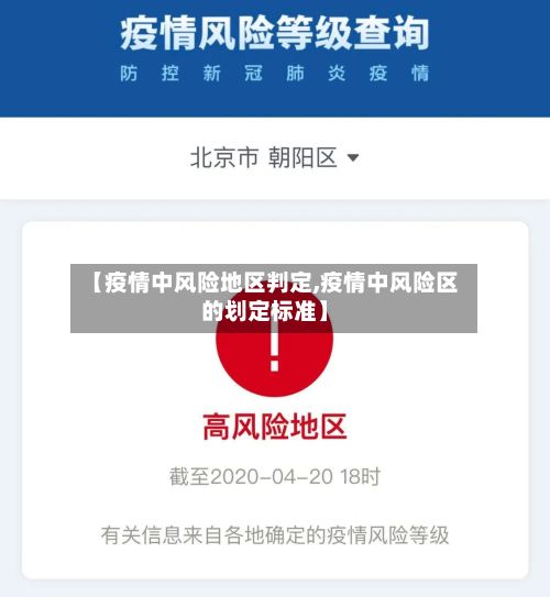 【疫情中风险地区判定,疫情中风险区的划定标准】