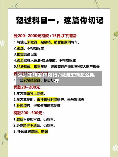 深圳车辆怎样限行/深圳车辆怎么限行