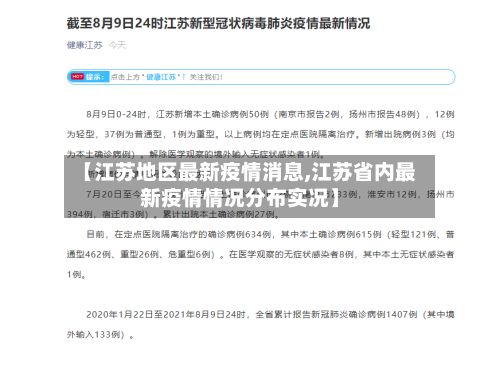 【江苏地区最新疫情消息,江苏省内最新疫情情况分布实况】-第2张图片