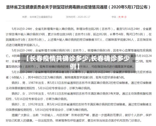 【长春疫情共确诊多少,长春确诊多少例】-第1张图片