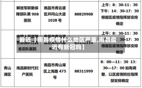 最近【南昌疫情什么地区严重,南昌最近有新冠吗】-第2张图片