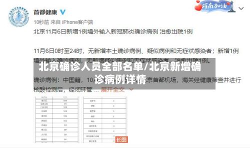 北京确诊人员全部名单/北京新增确诊病例详情-第3张图片