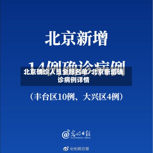 北京确诊人员全部名单/北京新增确诊病例详情