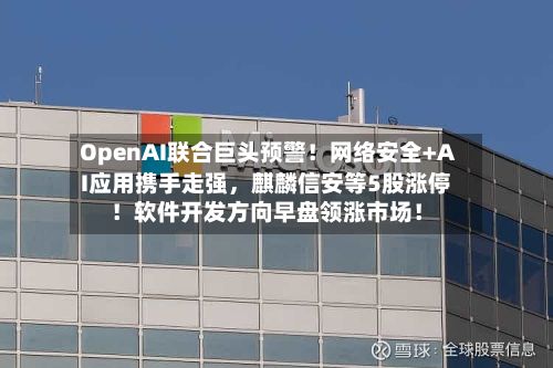 OpenAI联合巨头预警！ *** 安全+AI应用携手走强，麒麟信安等5股涨停！软件开发方向早盘领涨市场！