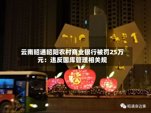云南昭通昭阳农村商业银行被罚25万元:违反国库管理相关规-第1张图片