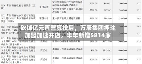 砍掉亿元直营募投后	，万辰集团押注加盟加速开店，半年新增5814家-第3张图片