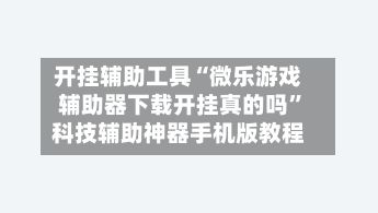 开挂辅助工具“微乐游戏辅助器下载开挂真的吗”科技辅助神器手机版教程-第2张图片