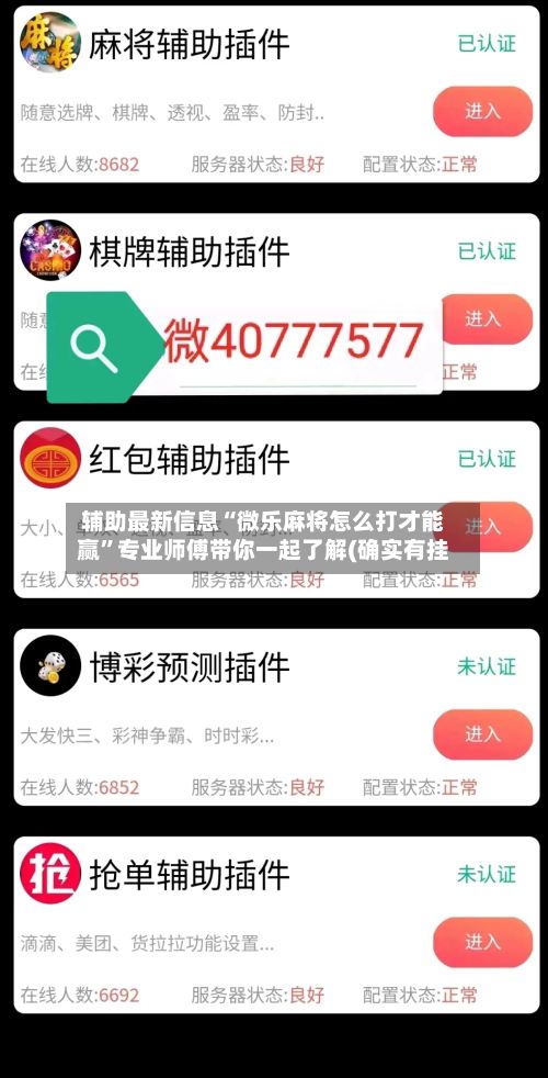 辅助最新信息“微乐麻将怎么打才能赢”专业师傅带你一起了解(确实有挂-第3张图片