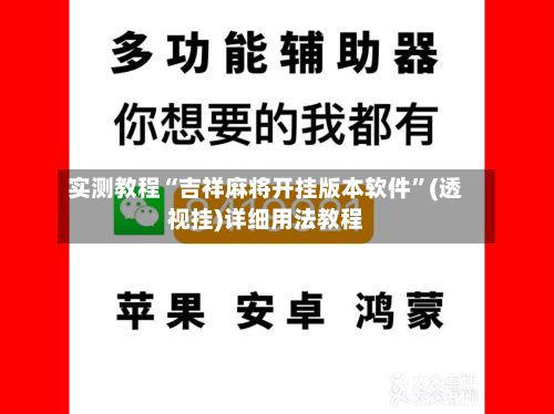 实测教程“吉祥麻将开挂版本软件”(透视挂)详细用法教程-第3张图片