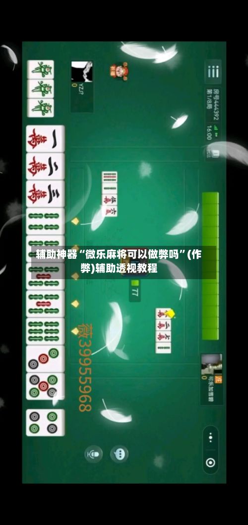 辅助神器“微乐麻将可以做弊吗”(作弊)辅助透视教程-第3张图片