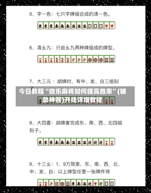 今日教程“微乐麻将如何提高胜率”(辅助神器)开挂详细教程