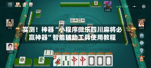 实测！神器“小程序微乐四川麻将必赢神器”智能辅助工具使用教程