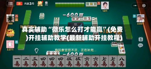 真实辅助“微乐怎么打才能赢”(免费)开挂辅助教学(最新辅助开挂教程)-第3张图片