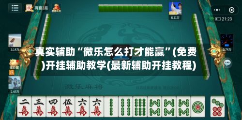 真实辅助“微乐怎么打才能赢”(免费)开挂辅助教学(最新辅助开挂教程)-第2张图片
