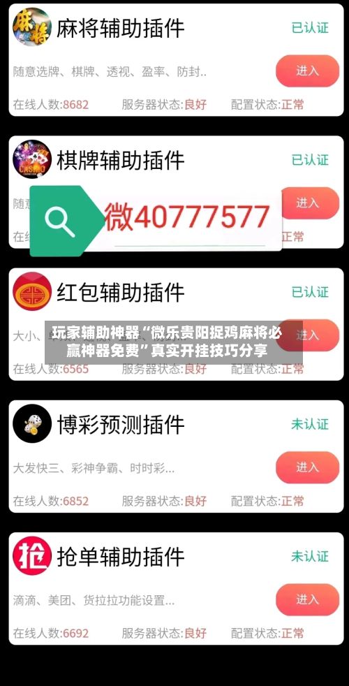 玩家辅助神器“微乐贵阳捉鸡麻将必赢神器免费”真实开挂技巧分享