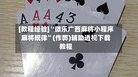 [教程经验]“微乐广西麻将小程序麻将规律”(作弊)辅助透视下载教程-第2张图片