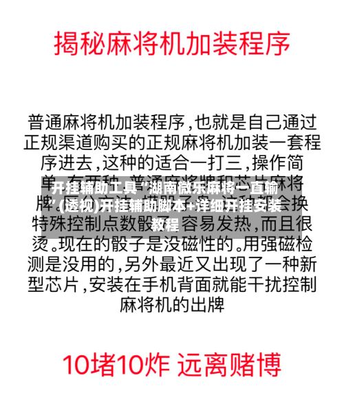 开挂辅助工具“湖南微乐麻将一直输	”(透视)开挂辅助脚本+详细开挂安装教程-第2张图片