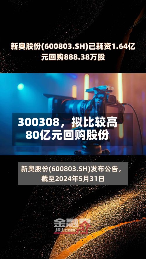 300308，拟比较高80亿元回购股份-第2张图片