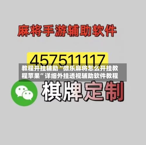 教程开挂辅助“微乐麻将怎么开挂教程苹果”详细外挂透视辅助软件教程