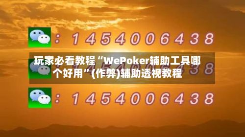 玩家必看教程“WePoker辅助工具哪个好用”(作弊)辅助透视教程-第3张图片