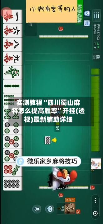 实测教程“四川蜀山麻将怎么提高胜率”开挂(透视)最新辅助详细-第3张图片