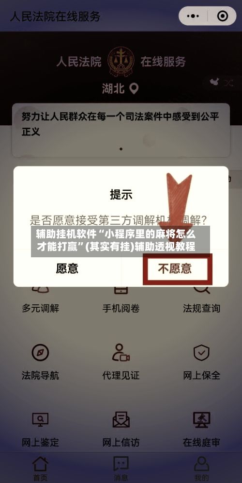 辅助挂机软件“小程序里的麻将怎么才能打赢”(其实有挂)辅助透视教程-第2张图片